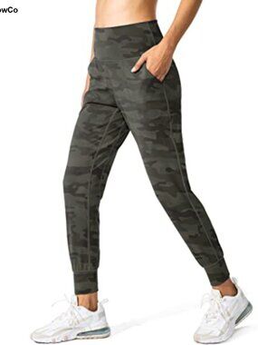 High Waisted Joggers with Pockets Loose Yoga Pants Cuffed Leg Athletic Lounge